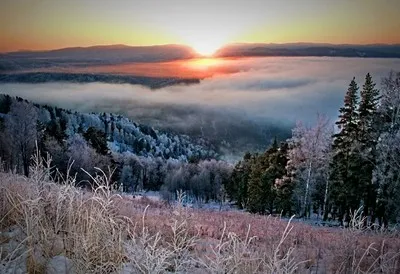Красота Уральских гор в зимней Белокурихе