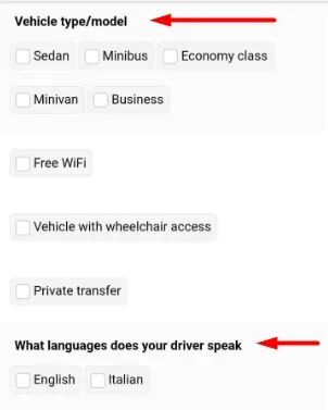 Select a vehicle model