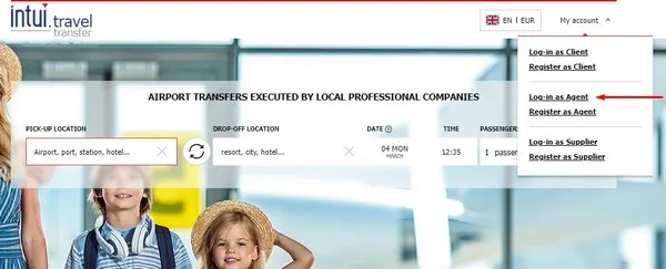 Intui.Travel पर मेरे ग्राहक के खाते पर जाएँ