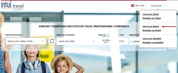 Go To My Account of Client on Intui.Travel